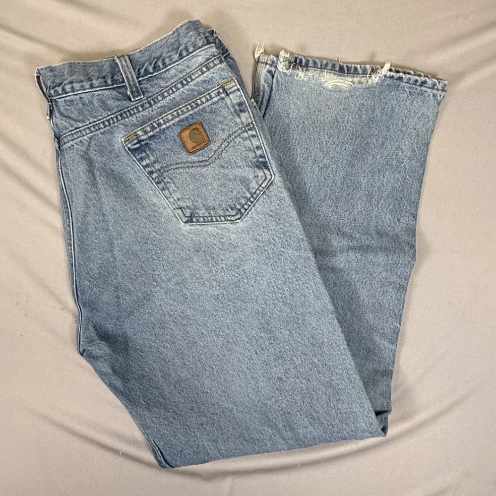 Carhartt Men's Light Wash Relaxed Fit Denim‎ Jeans Size 40x32